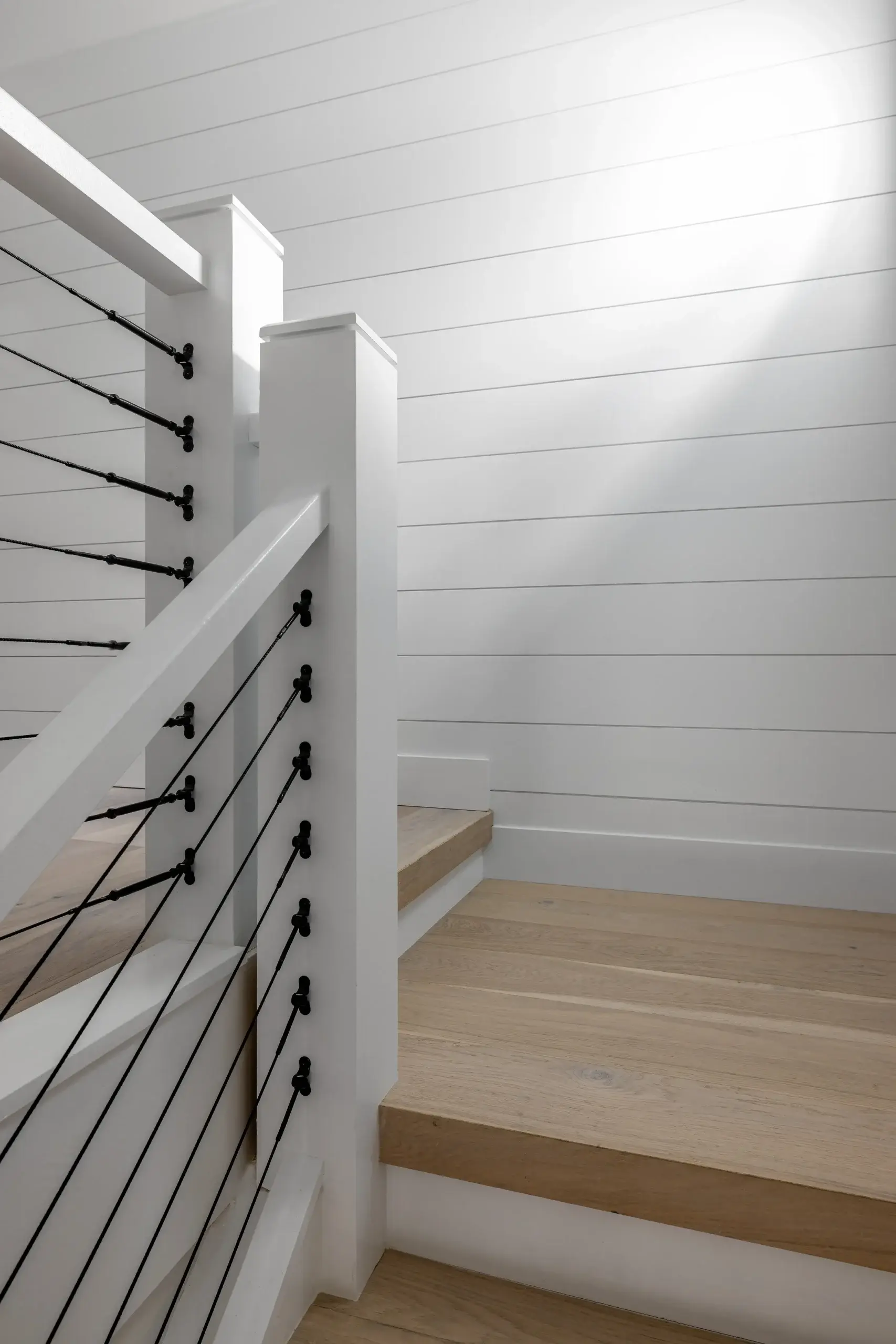 plain nude and white ladder interior by orange moon interiors