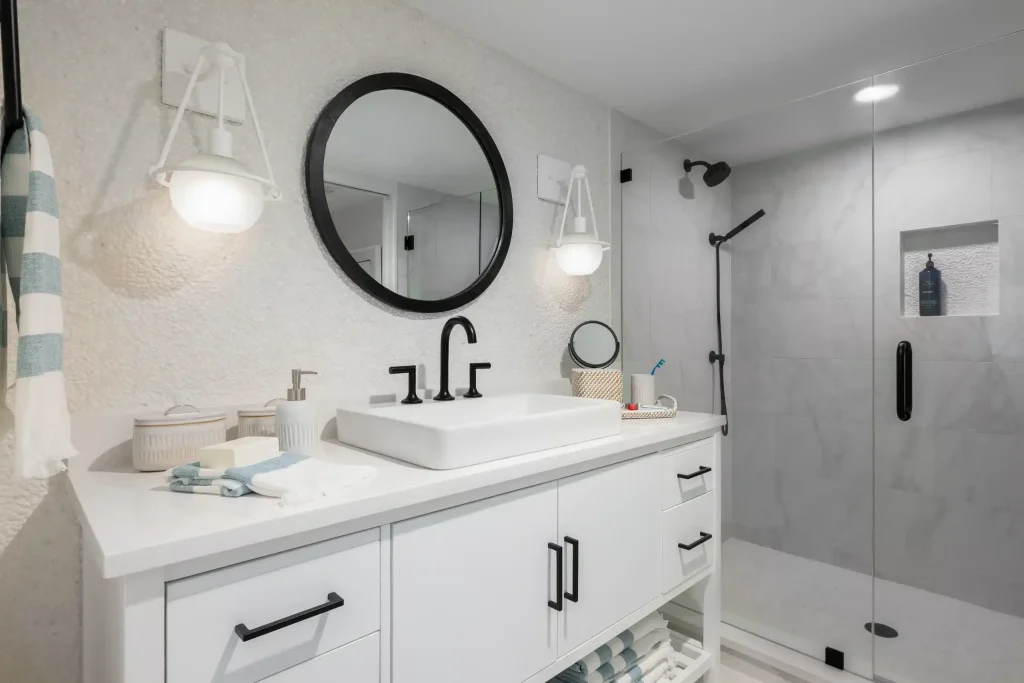 small bathroom vanity with sink